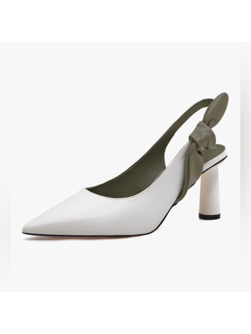 NEW Slingback Closed Pointed Toe Heels Bowknot Slip Dress Pumps 7.5